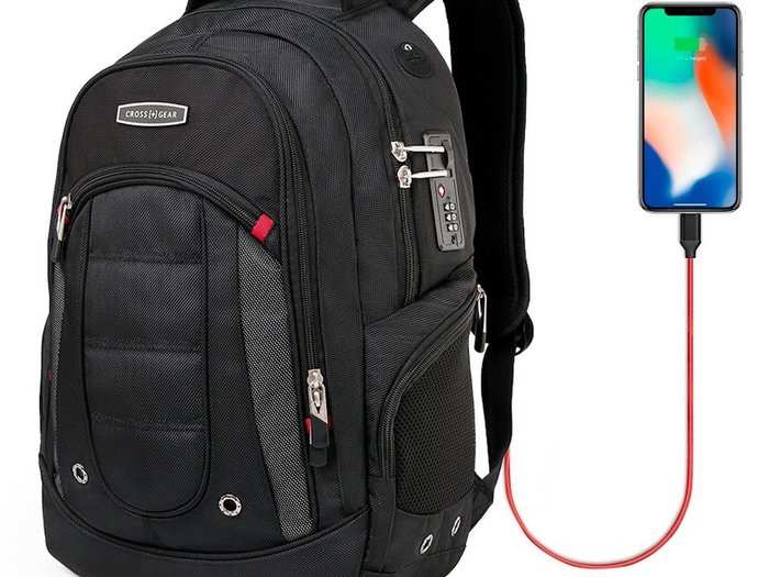 Get a backpack with an integrated battery