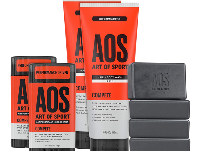 A body-care set developed by pro athletes