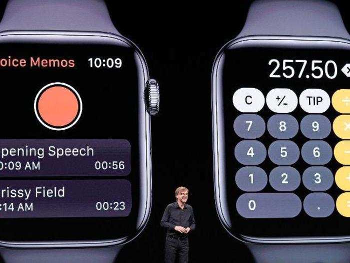 Additionally, two Apple apps are finally coming to the Watch: Calculator and Voice Memos. The calculator also has a function that will let you easily figure out the tip at a restaurant, while voice memos will let you talk straight into your wrist.