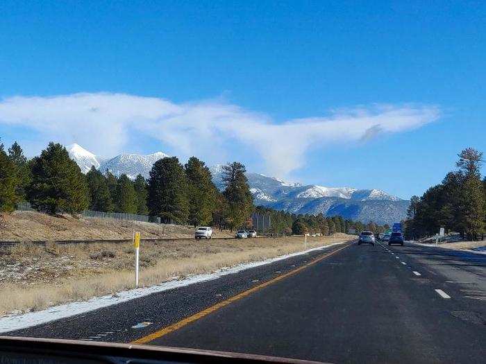 As we head further north, desertscapes are replaced by snow-capped mountains.