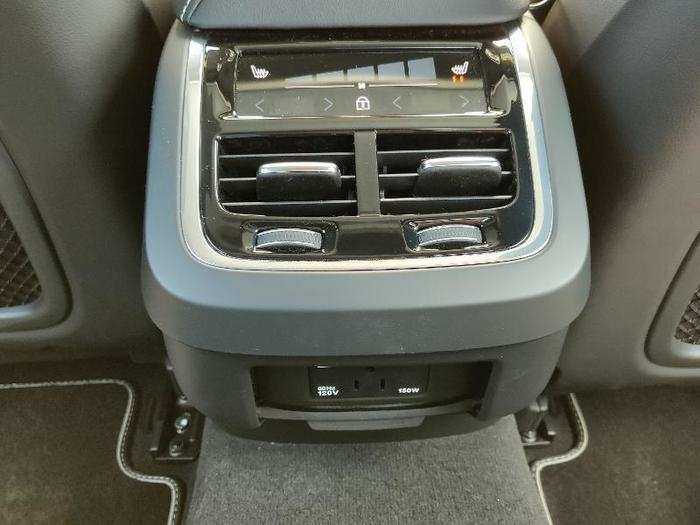 The rear cabin also gets its own heated seat controls and power plugs.