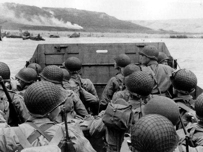 132,715 Allied troops, among which were 57,500 Americans and 75,215 British and Canadian forces, landed at five beaches in Normandy.