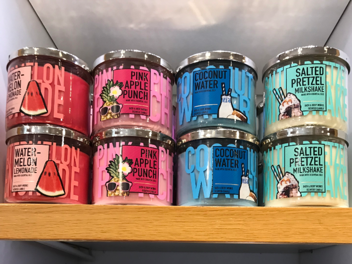 In addition to classic scents like vanilla, Bath & Body Works sells a vast collection of quirky, off-the-beaten-path candle fragrances. Here are a few of the more obscure ones we found at the Manhattan store.