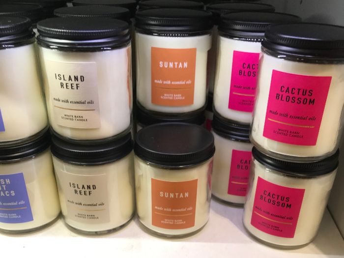 The White Barn collection really goes all-in on seasonal products, including new scents like "Island Reef" and "Suntan."