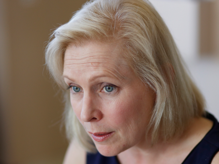 Gillibrand tried to make light of an awkward and viral moment by posting a video of her working out, and it didn