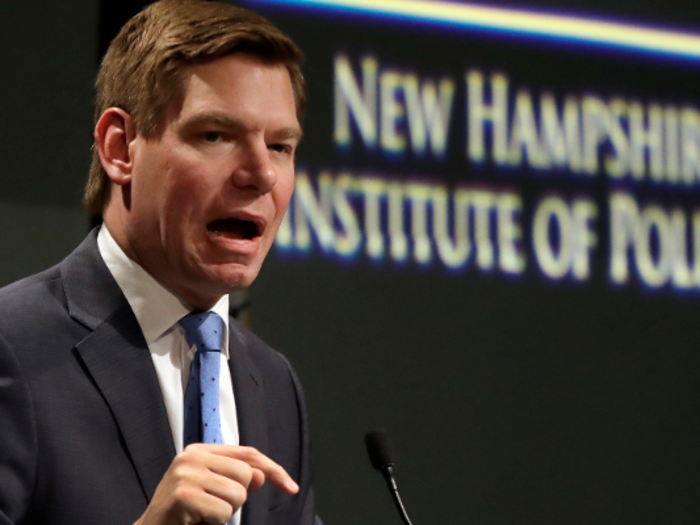 Swalwell tweeted a selfie of him walking past Trump Tower and wondering where else he could get coffee ... in Manhattan.