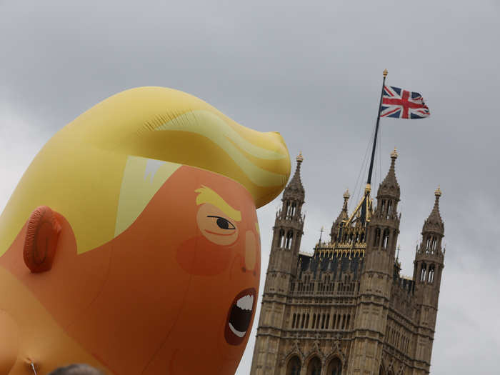 During his 2018 visit, Trump said the balloon was clearly made to make him feel "unwelcome," and made him less inclined to visit London.