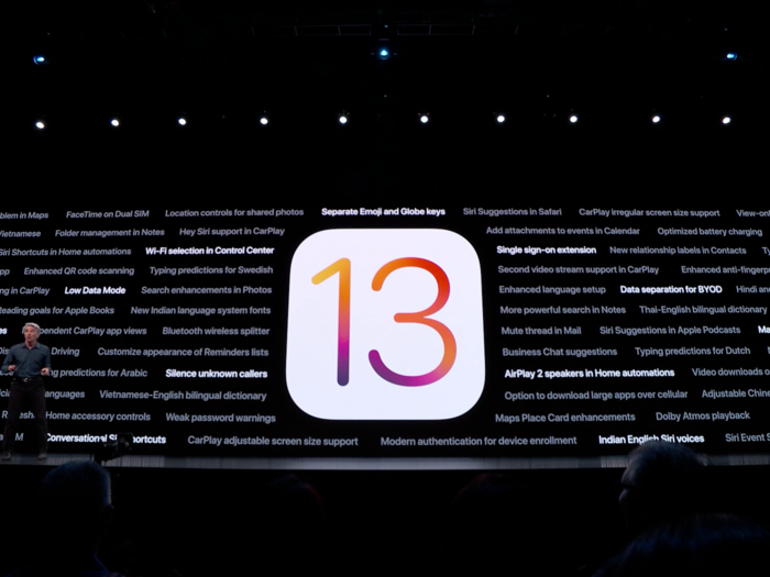 iOS 13 is coming out in the fall of 2019.