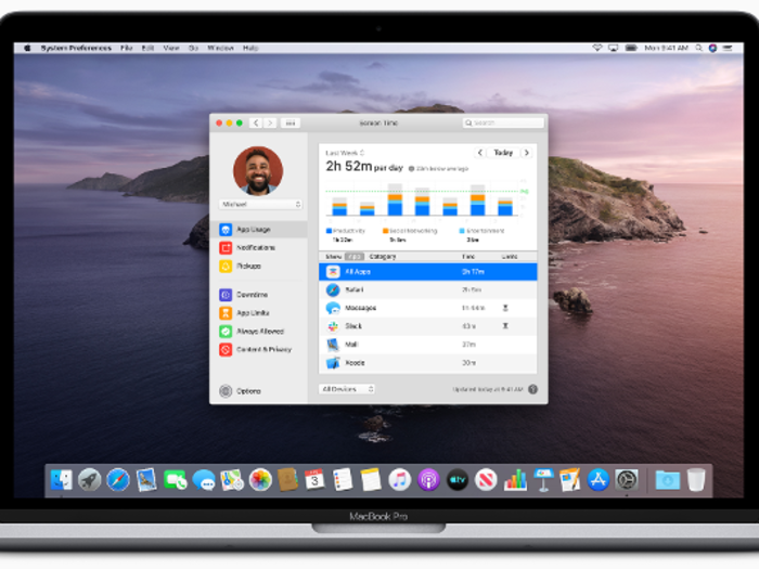 The Screen Time app from iOS will make its first appearance on Mac.