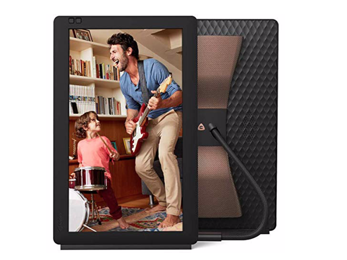 A digital picture frame that plays videos and music