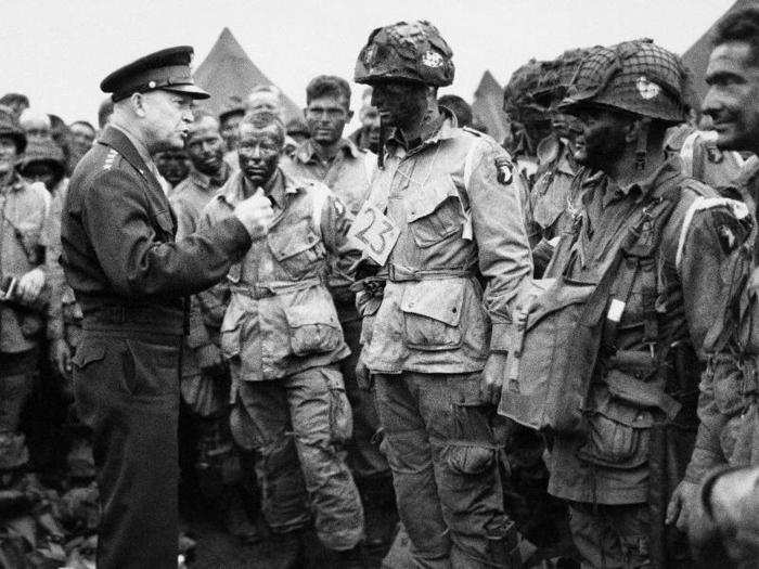 General Dwight Eisenhower, supreme commander of the Allied Expeditionary Forces who would later become president of the US, delivered remarks to US soldiers on June 5, 1944, to encourage them before heading into battle: "You are about to embark upon the Great Crusade, toward which we have striven these many months. The eyes of the world are upon you. The hope and prayers of liberty-loving people everywhere march with you."