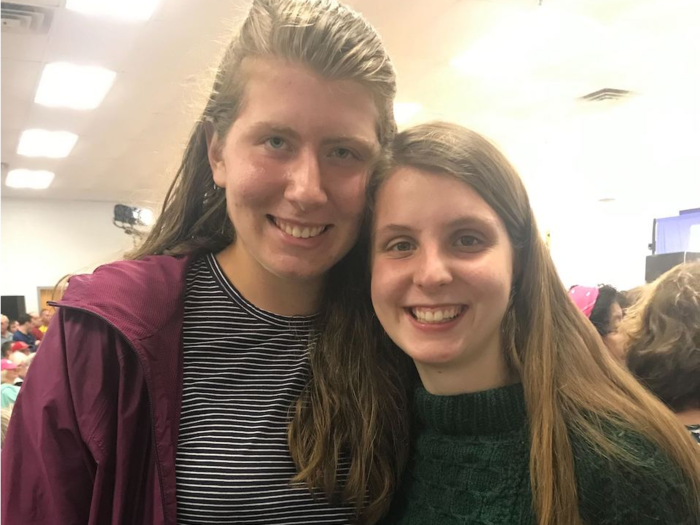 Kate Richards (left) and Sophie Johnson, rising college sophomores from Concord, NH. Kate: "I