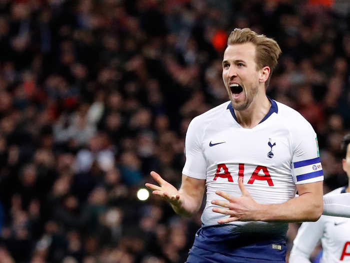 =T4: Tottenham Hotspur striker Harry Kane is worth $171.5 million.