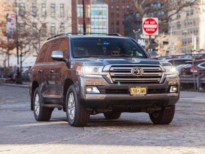 The color scheme mitigated the SUVs considerable bulk. It weighs 6,000 lbs. and is 16-feet long.