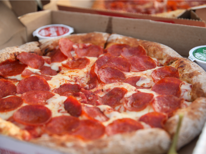 We kept it simple with only pepperoni on all of our pizzas, since you can