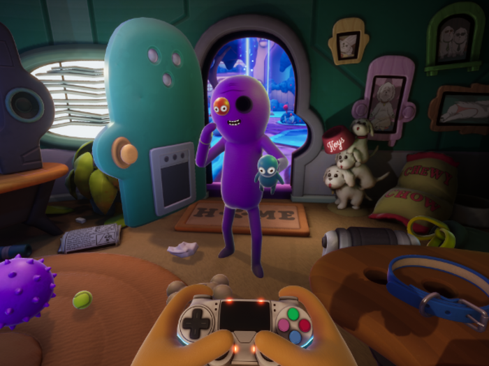 I played "Trover Saves The Universe" in its entirety with my wife, in virtual reality. We have a PlayStation VR headset at home, and we could not get enough of "Trover."