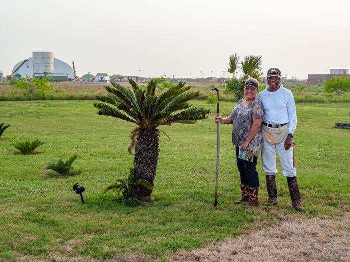 During the first "hop," Business Insider was on the property of Maria and Ray Pointer, which sits east of SpaceX