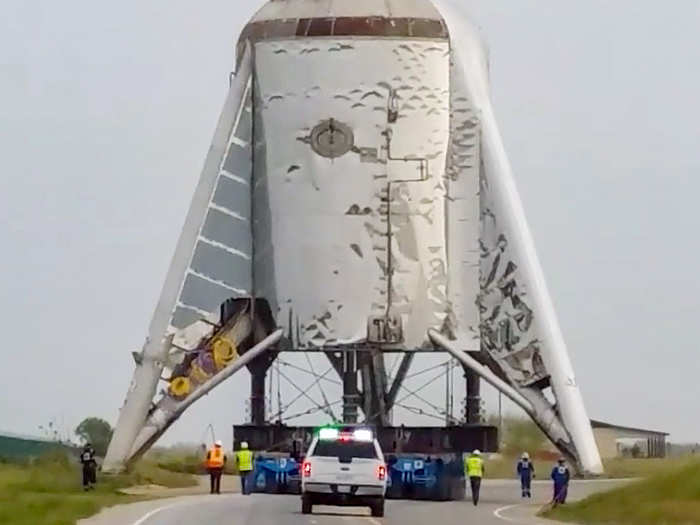 Gale-force winds blew off Starhopper