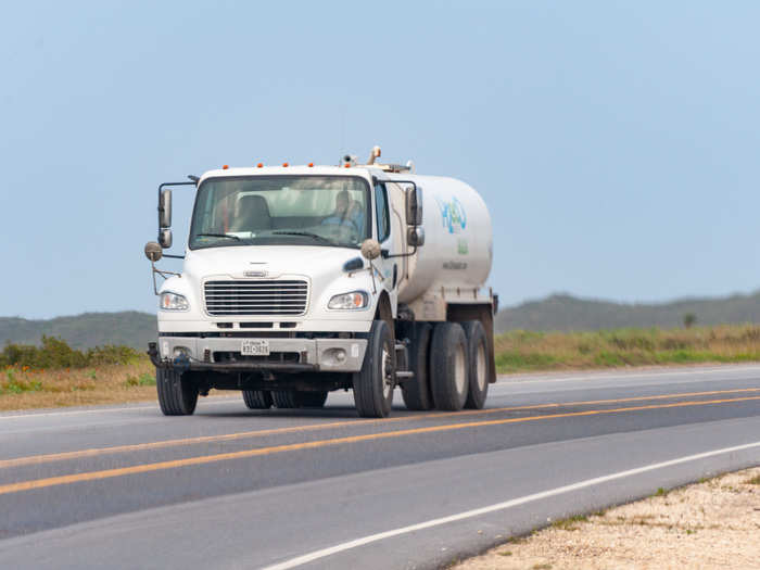  In addition to braving severe weather, residents of the Boca Chica area must get their water supplies trucked in, since no mains run out to the area. 