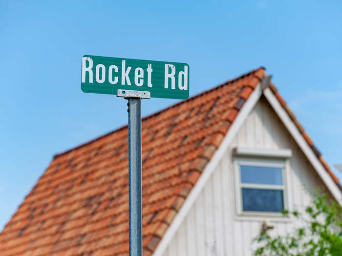 The company is known for getting a "Rocket Rd" sign set up at each one of its facilities around the US.