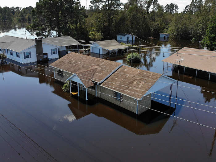 Pamlico County, North Carolina, is sinking at a rate of 8 inches per century.