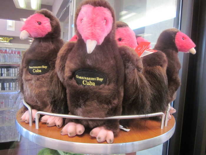 Kids can also go home with a stuffed, Guantanamo Bay-branded stuff vulture...