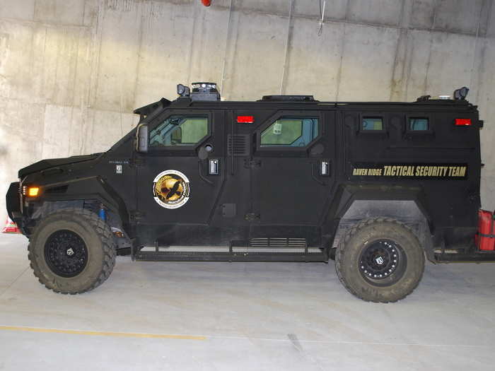 Homeowners can venture outside, but there are SWAT team-style trucks available to pick them up within 400 miles.