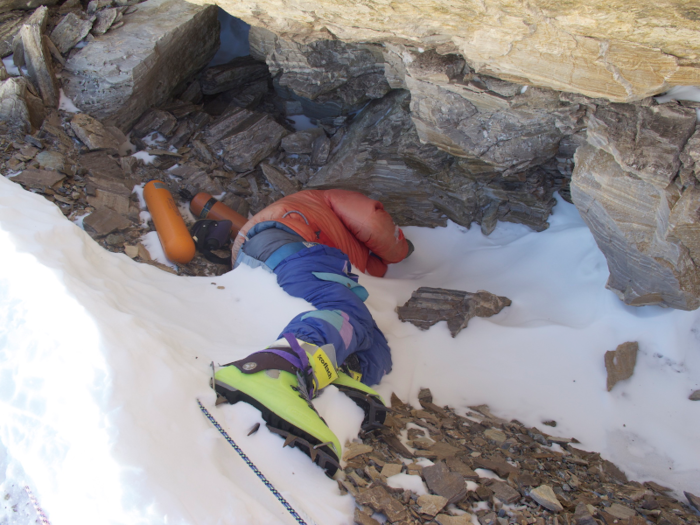 On the way up, climbers pass corpses of fallen hikers. Lhakpa Sherpa said she saw seven bodies last year. One stuck in her mind. "He looked alive, because the wind was blowing his hair," Sherpa said.