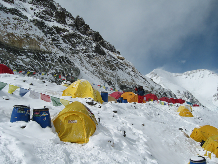 Burke said sleeping at the higher camps is almost impossible. "Every second or third breath your body gasps for air, and you wake yourself up," she said.