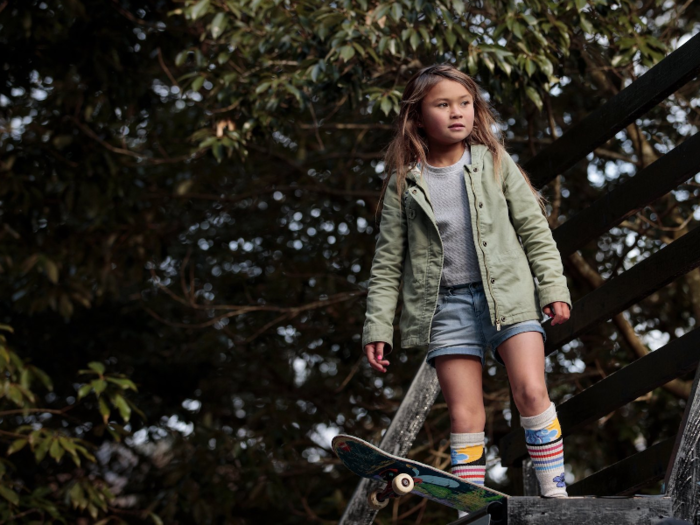 She began skateboarding when she was three years old.