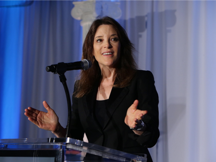 Self-help guru Marianne Williamson: 44%
Women voters: 30%, Male voters: 60%