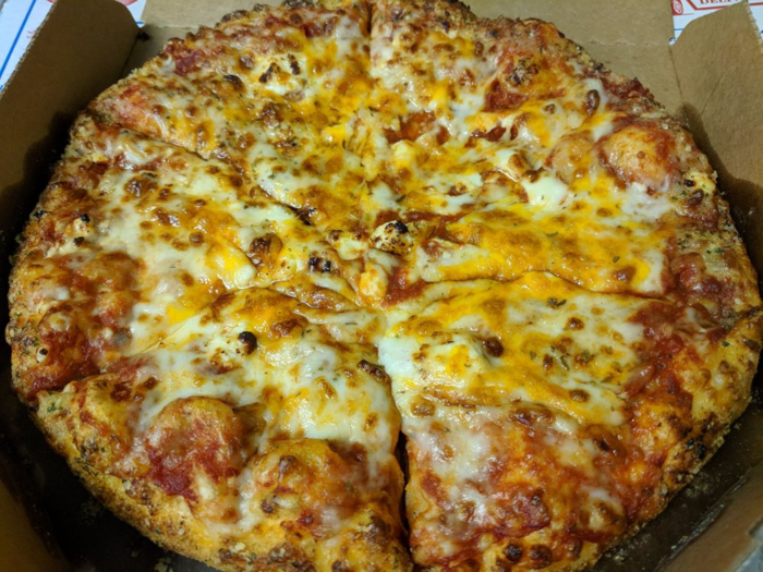 Vegetarians who love cheese can opt for the Wisconsin 6 Cheese Pizza