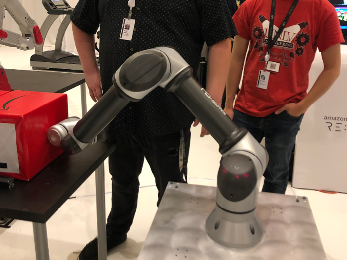 UNLV was also showing off a robotic arm that can move boxes.