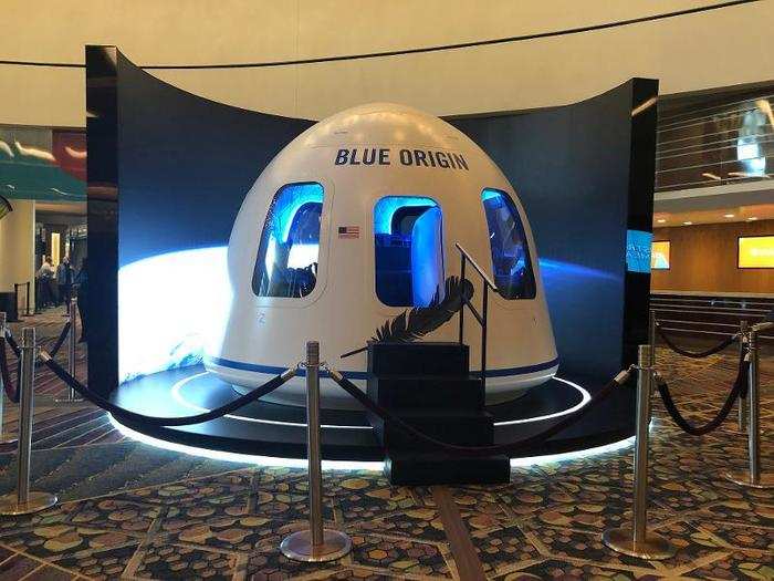 The second sign was the Blue Original capsule in the lobby of the conference area, which was open for tours.