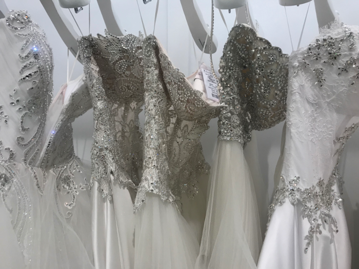 The most expensive dress ever sold at Kleinfeld was reportedly an $80,000 Pnina Tornai gown.