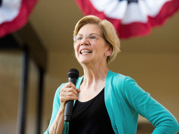 Sen. Elizabeth Warren of Massachusetts, a former law professor, was perceived as more experienced than 65% of other ranked candidates when they were ranked.