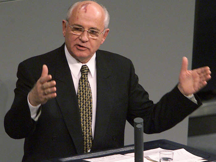 Former Soviet leader Mikhail Gorbachev was reportedly woken up by a phone call.