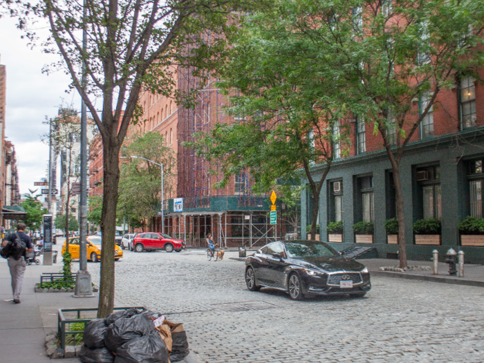 The neighborhood is full of leafy, cobblestoned streets that are surprisingly quiet.