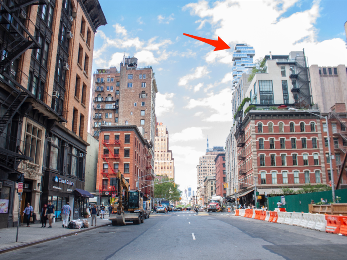 The tallest building in the neighborhood is 56 Leonard, a 60-story tower built in 2015.