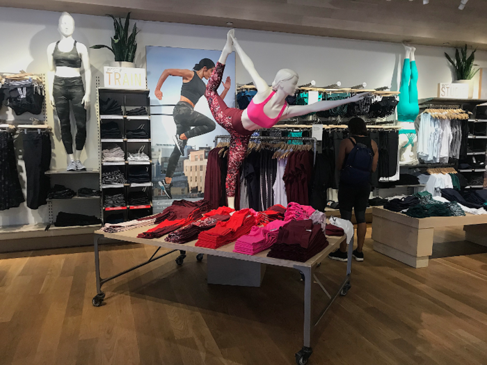 The mannequins showed how Athleta