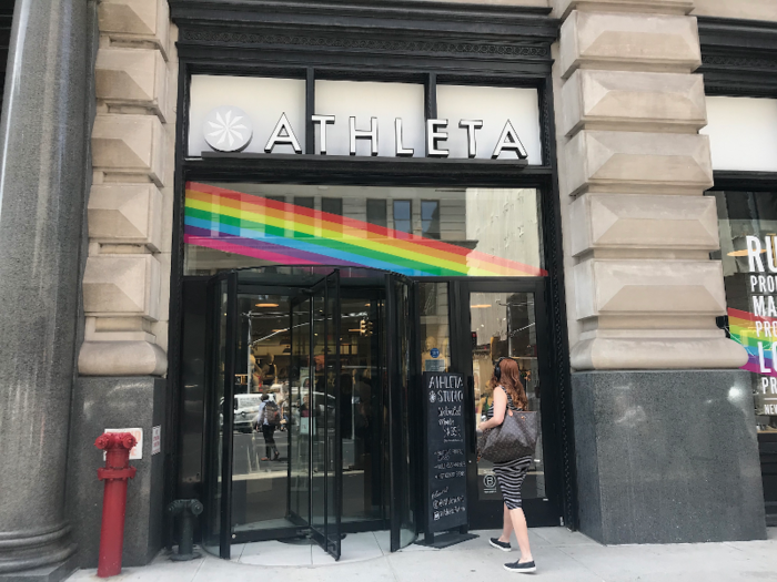 Next, we visited an Athleta store on Fifth Avenue in Manhattan. The store shares a block with fellow Gap Inc. brands Gap, GapKids, and BabyGap.