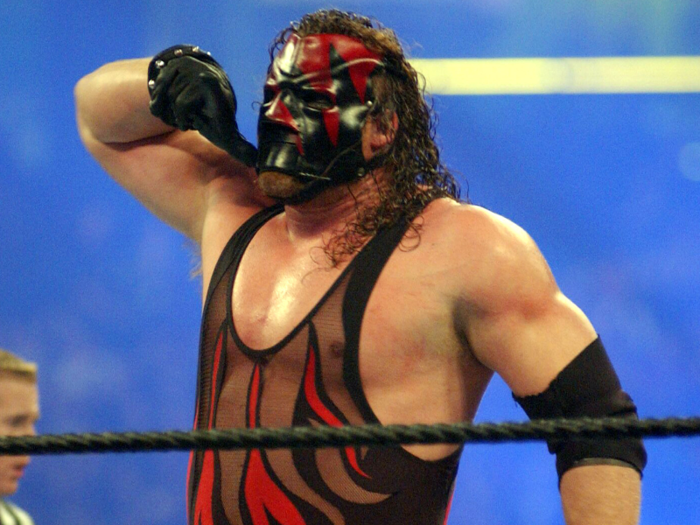Kane is the (fictional) younger brother of the Undertaker, and just as fearsome.