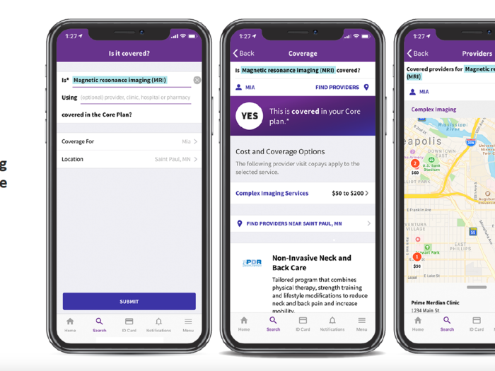 For members who need to get an MRI, the app can help them figure out what center might be the best to go to.