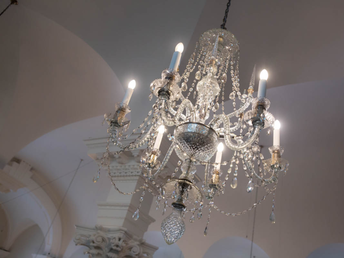 A chandelier made with hand-cut crystals: $2,999.99