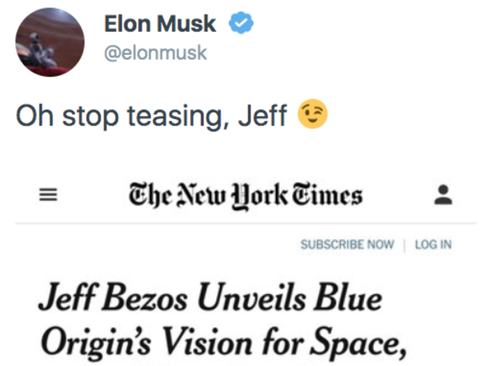 Hours later, Musk took the joke further: He edited a screenshot of a New York Times article about the spacecraft to read "balls" instead of "moon."