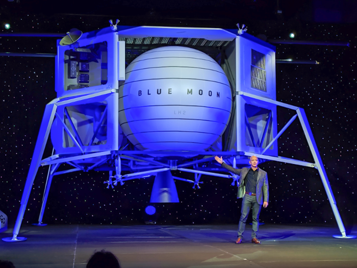 In May, Bezos debuted a concept for a private moon lander called Blue Moon. The spacecraft is being designed by Blue Origin in hopes of helping return NASA astronauts to the moon for the first time in decades.