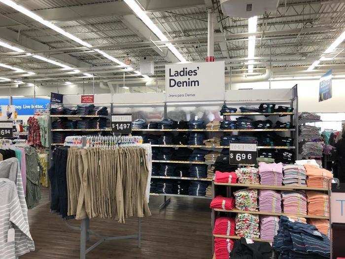 After walking around both stores, we thought the discount store had a better clothing section. It had an entire wall of women