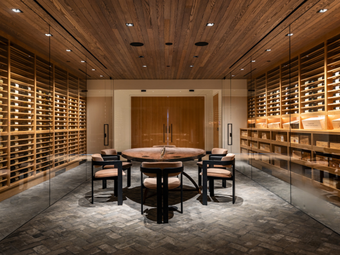 The home also comes with an expansive wine cellar and tasting room.