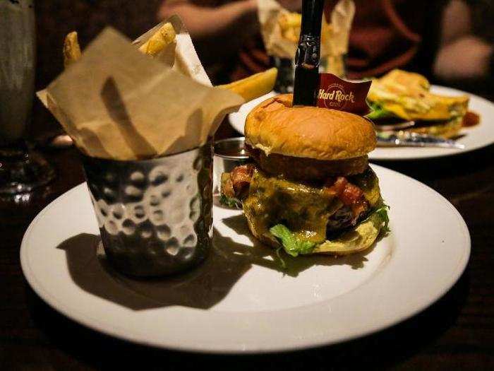 As a reference point for judging the gold leaf burger, we also tried Hard Rock