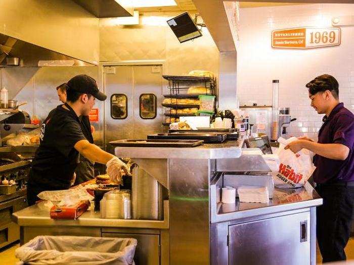 The open kitchen was right behind the ordering counter, so I could see my food being prepared.